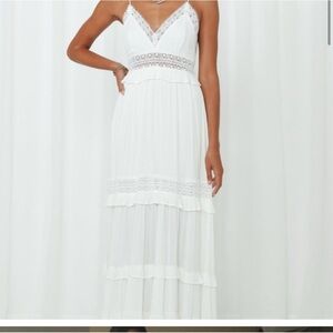 Hello Molly white maxi dress